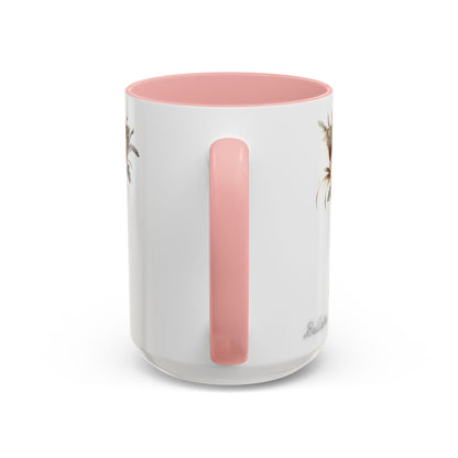 Artistic Monogram 'Y' Accent Coffee Mug — Elegant Botanical Initial Mug 15oz