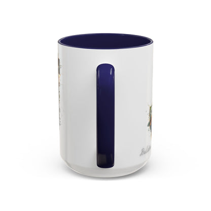 Floral Monogram Coffee Mug — Letter 'J' Accent Mug 15 oz