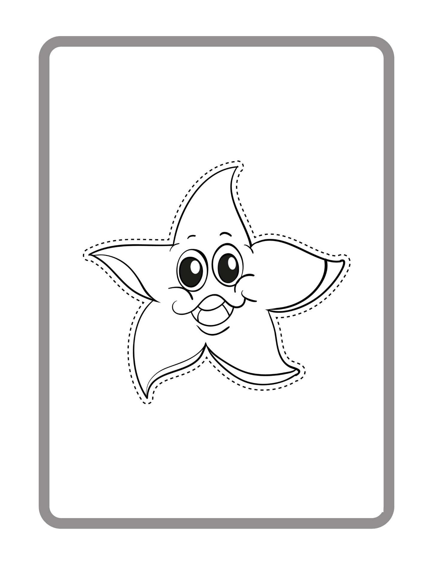 Digital Sea Animals Coloring Workbook