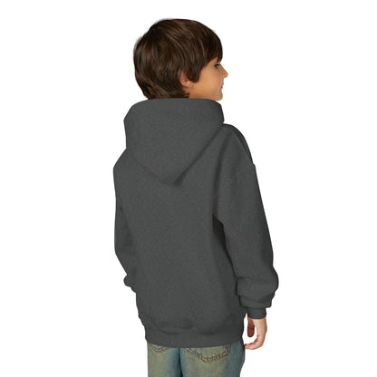 Youth Hoodie — Playful Ghost & Pumpkin Halloween Pullover
