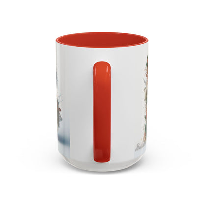 Monogram 'B' Accent Coffee Mug – Floral Holiday Initial 15oz