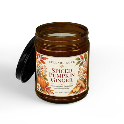 Spiced Pumpkin Ginger Soy Candle  Hand-Poured 9oz Fall Scented Candle