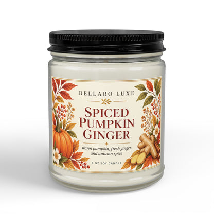 Spiced Pumpkin Ginger Soy Candle  Hand-Poured 9oz Fall Scented Candle