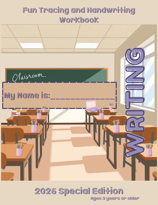 2026 Special Edition Tracing & Handwriting Workbook (Ages 3+) | Printable PDF