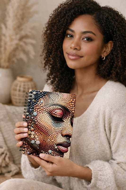 Abstract Art Spiral Notebook - Vibrant Geometric Design for Creative Minds