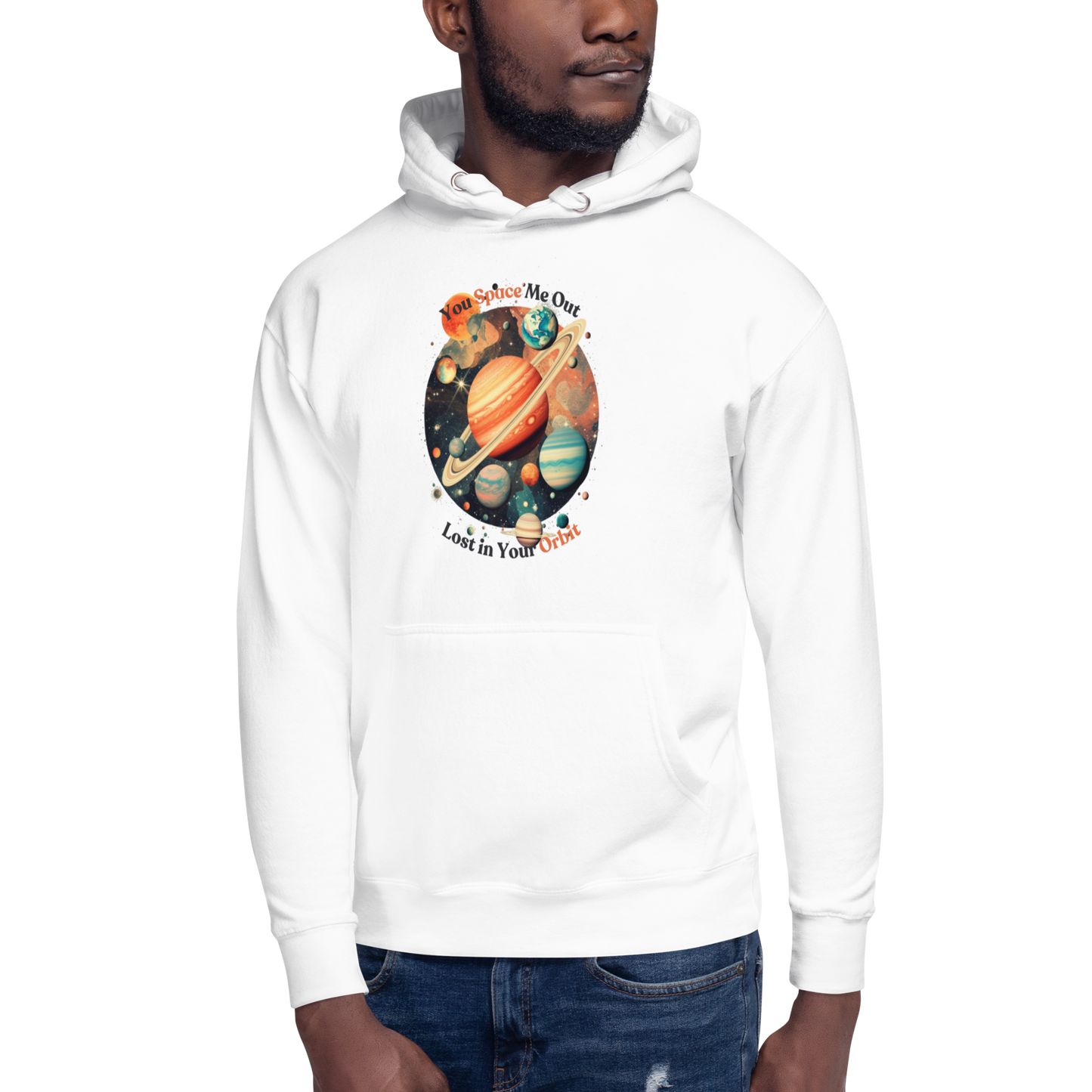 Retro Solar System Hoodie – "You Space Me Out" Unisex Fit