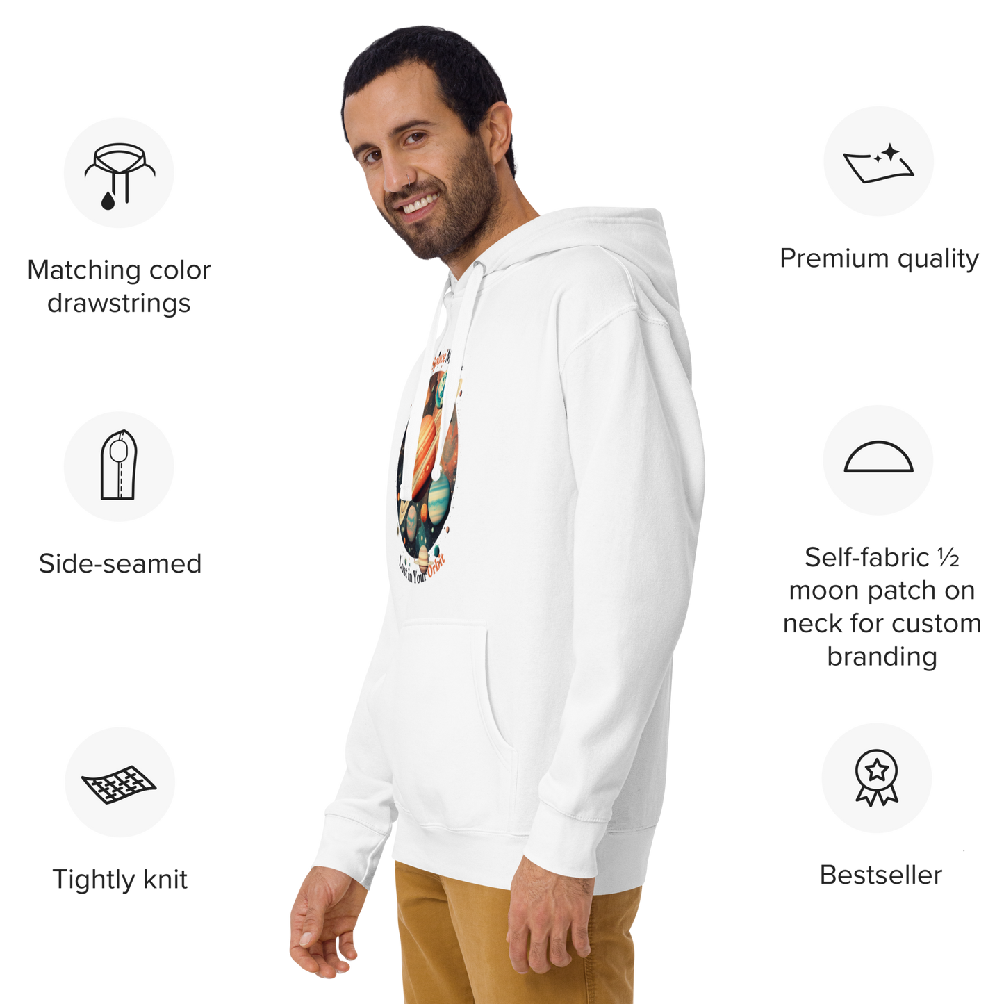 Retro Solar System Hoodie – "You Space Me Out" Unisex Fit